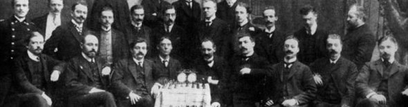 [ The International Chess Congress, St. Petersburg, 1909, with Bernstein, Lasker, Rubinstein, Von Freymann, Duras, Levin, Tartakower, Teichmann ]