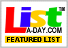 List-A-Day.com FEATURED LIST Award - 02/09/2000