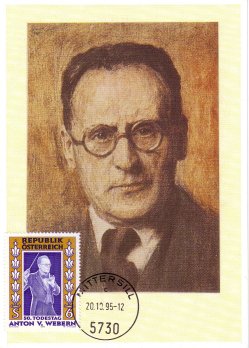 Anton Webern, Maximum Card from Austria