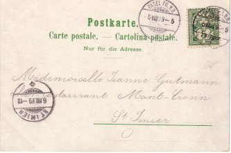 verso of the card