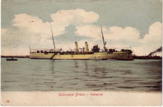 Cañonero Bravo at Veracruz, ca. 1905.