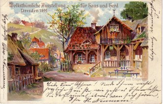 A souvenir of the Dresden Exhibition of 1899, postally used in Germany.