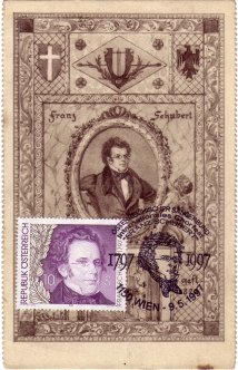 Franz Schubert, Maximum Card from Austria