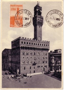 Palazzo Vecchio, Maximum Card from Italy, 1947