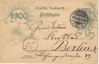 German postcard to commemorate the new century.