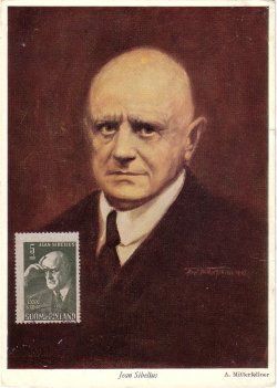 Jean Sibelius, Maximum Card from Finland, 1954