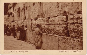 The Wailing Wall, Jerusalem, 1920.