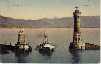 Postcard sent from Lindau, 1910