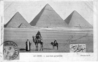 Cairo - The Three Pyramids, 1906.