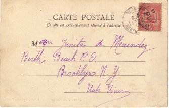 verso of the card