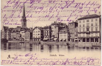 Early photographic card, sent from Zürich in 1904.