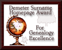 Demeter Surname Homepage Award