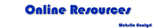 Online Resources - Internet Strategies and Site Analysis